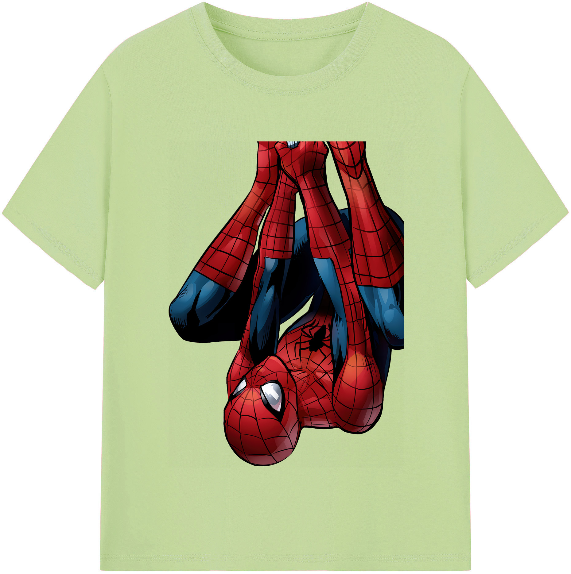 （画像用） Spider Man スパイダーマン 綿100％半袖Tシャツ（フロントプリント）